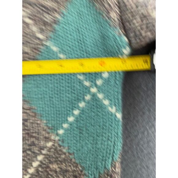 Antartex Sweater Men's S Gray Argyle Diamond Wool Jumper Fisherman Vintage - Picture 9 of 12